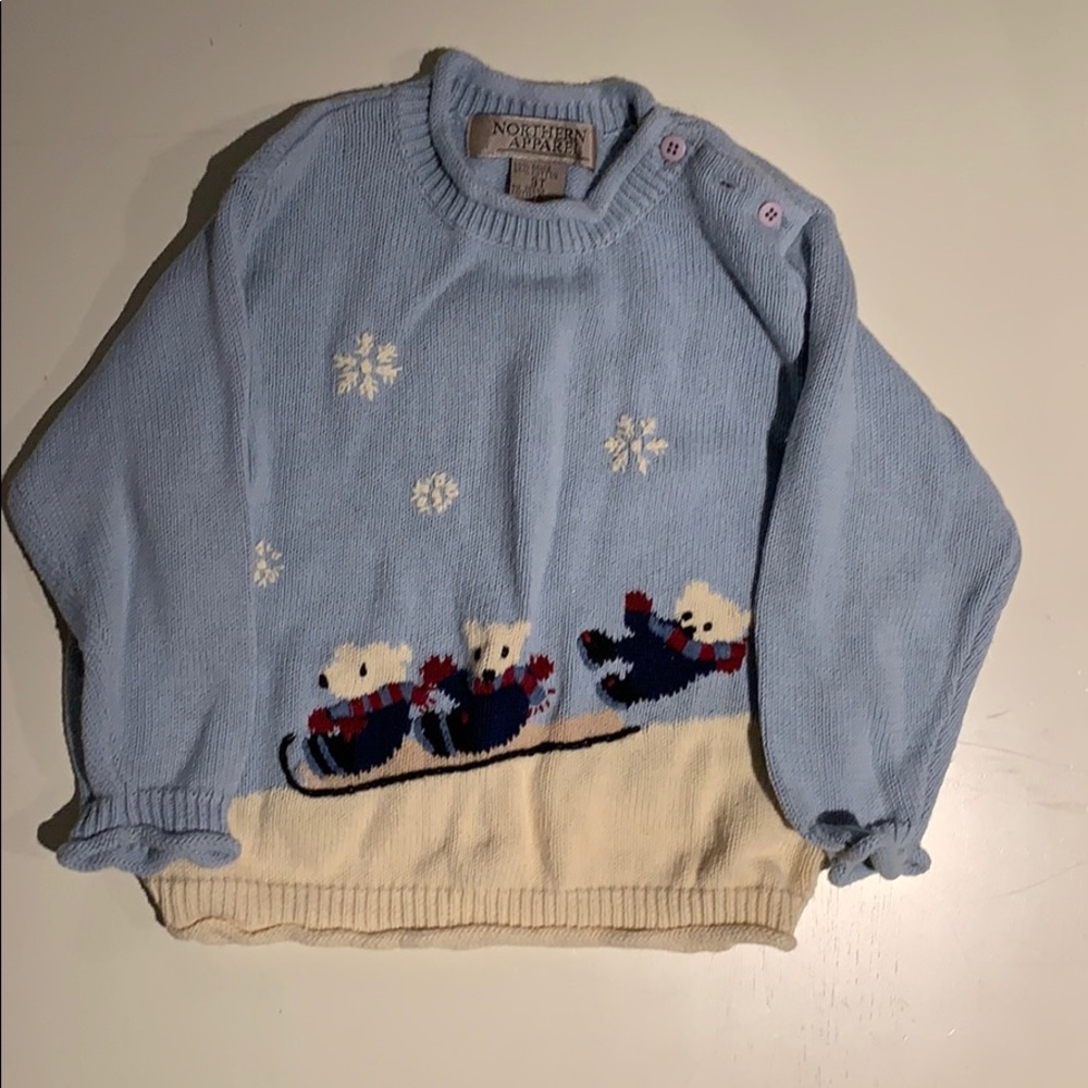 Northern Apparel Girls 3T roll neck sweater